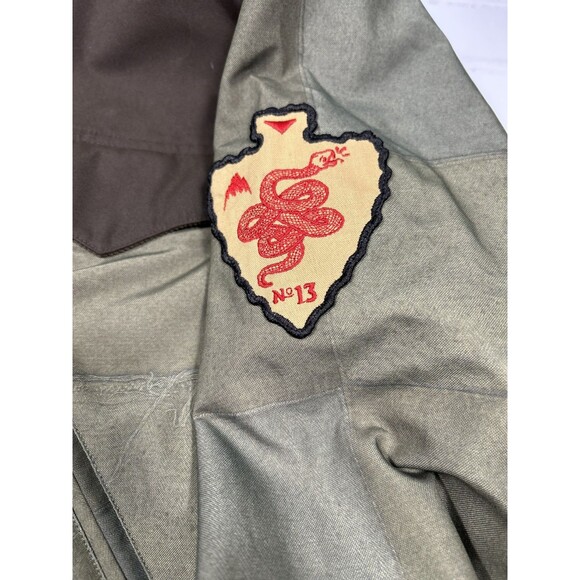 Burton DRYRIDE Hooded Snowboard Coat XL Ski Parka Fish Theme Thermolite Green - Picture 6 of 14